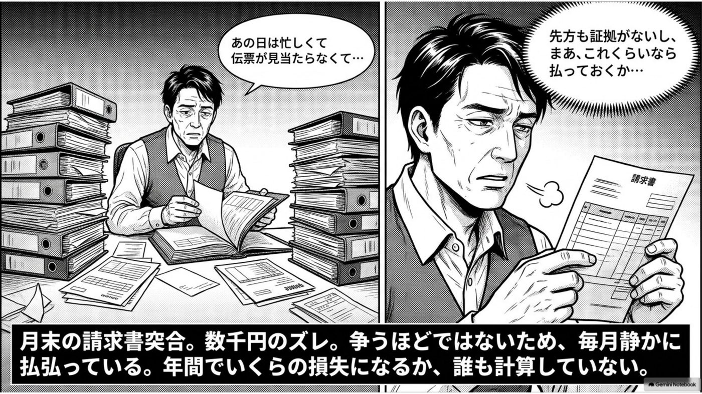 マンガ「FAXの束から、記録を作り直したことはありませんか」 3コマ目