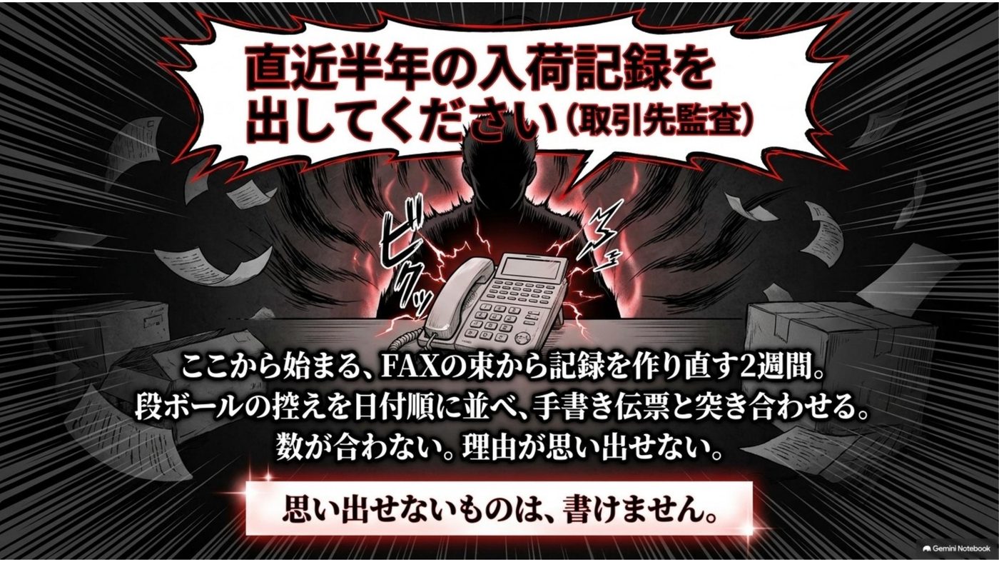 マンガ「FAXの束から、記録を作り直したことはありませんか」 4コマ目